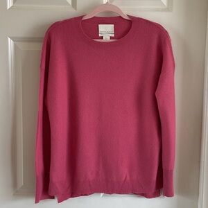 Cynthia Rowley Rose 2 ply Cashmere 
 Side Slit Sweater